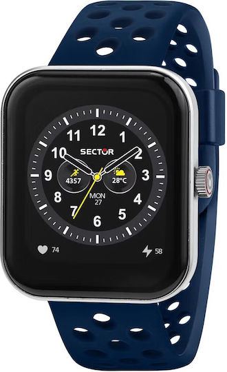 S-03 Pro Aluminium 45mm Smartwatch with Heart Rate Monitor (Blue)