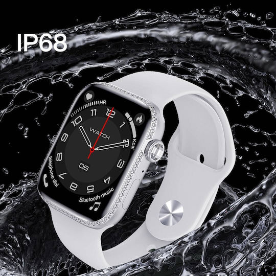 Microwear W27z Aluminium 45mm Smartwatch με Παλμογράφο (Μαύρο)
