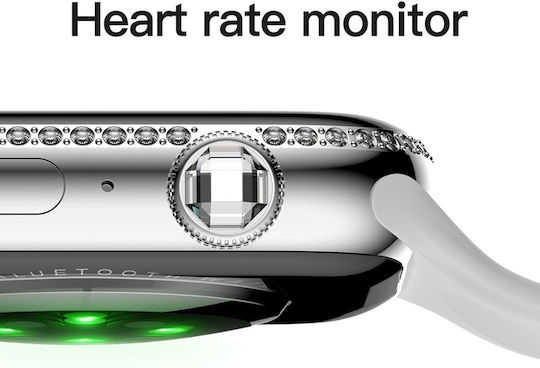 Microwear W27z Aluminium 45mm Smartwatch με Παλμογράφο (Μαύρο)