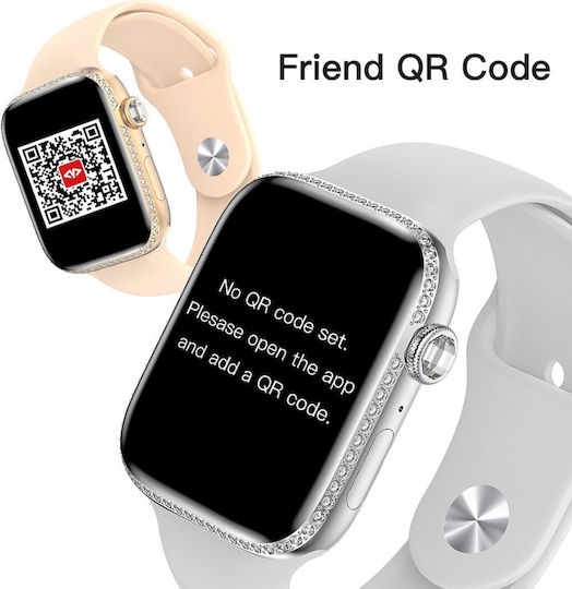 Microwear W27z Aluminium 45mm Smartwatch με Παλμογράφο (Μαύρο)
