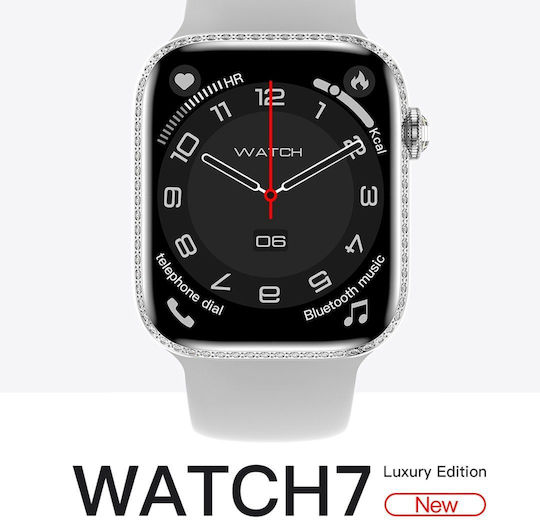 Microwear W27z Aluminium 45mm Smartwatch με Παλμογράφο (Μαύρο)