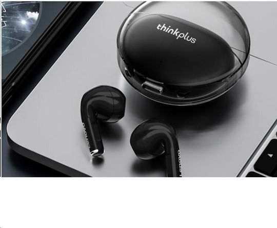 Lenovo LP80 Pro Earbud Bluetooth Handsfree Ακουστικά με Θήκη Φόρτισης Μαύρα
