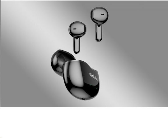 Lenovo X16 Earbud Bluetooth Handsfree Ακουστικά με Αντοχή στον Ιδρώτα και Θήκη Φόρτισης Μαύρα
