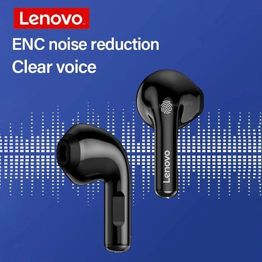 Lenovo LP12 Earbud Bluetooth Handsfree Ακουστικά με Θήκη Φόρτισης Λευκά