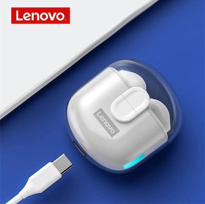 Lenovo LP12 Earbud Bluetooth Handsfree Headphone with Charging Case White