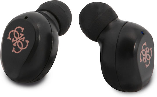 Guess Classic Logo In-ear Bluetooth Handsfree Ακουστικά με Θήκη Φόρτισης Ροζ