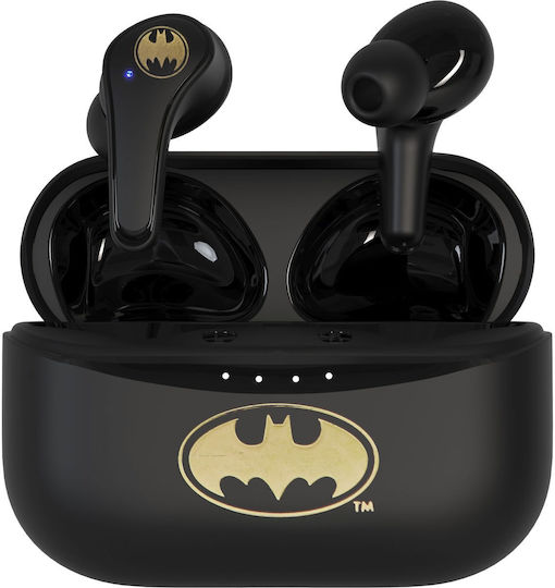 OTL DC Comics Batman In-ear Bluetooth Handsfree Earphones with Charging Case Black