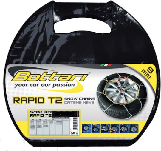 Bottari Rapid T2 No 130 Anti-slip Chains Thickness 9mm Passenger Car 2pcs