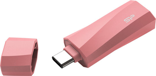 Silicon Power Mobile C07 128GB USB 3.2 Stick with connection USB-C Pink
