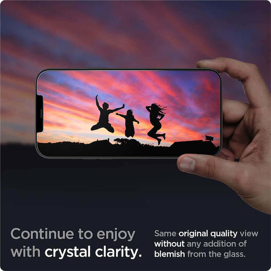 Spigen EZ Fit GLAS.tR Privacy Tempered Glass 2buc (iPhone 12 / 12 Pro)