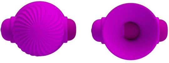Pretty Love Stimulating Nipple Suckers 12 Modes Of Vibration Purple 2pcs