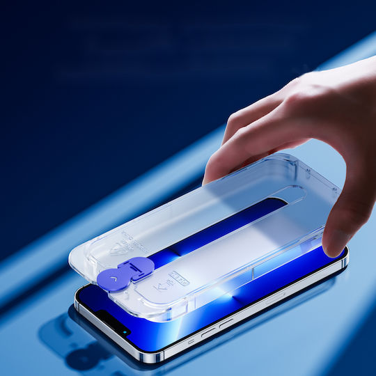 Joyroom Knight Cu Kit De Montare Full Face Tempered Glass (iPhone 17e / 16e / 14 / 13 / 13 Pro)