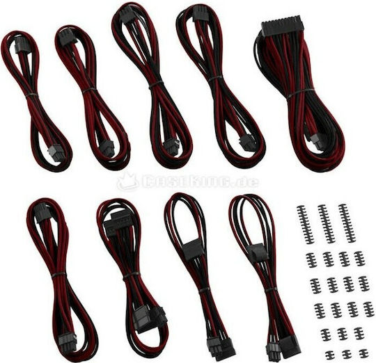 Cablemod Classic ModMesh C-Series Cable Kit 24-Pin ATX / 8-Pin EPS / 4-Pin EPS / 8-Pin PCIe / 6-Pin PCIe - 24-Pin ATX / 8-Pin EPS / 8-Pin PCIe / 6-Pin PCIe Cable 0.7m Μαύρο CM-RTS-CKIT-NKKBR-R