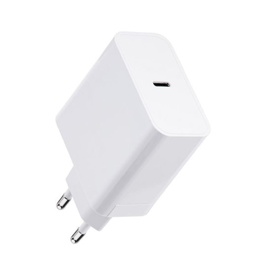Forcell Зарядно Устройство Без Кабел с USB-C Порт 45W Power Delivery Бяло (TFK-TC-45WPD)
