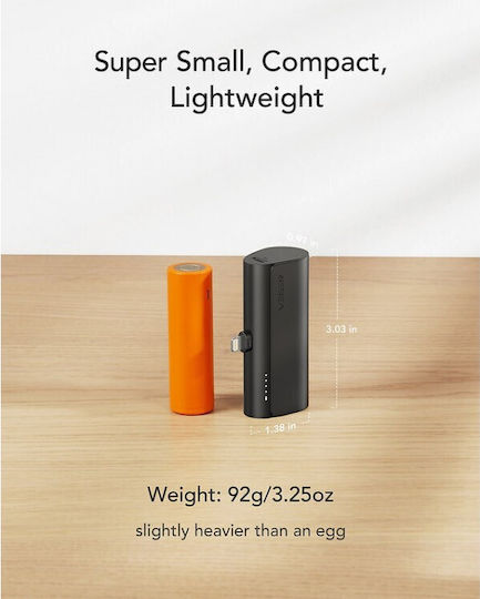 Veger V0556P Power Bank 5000mAh 20W Power Delivery Μαύρο