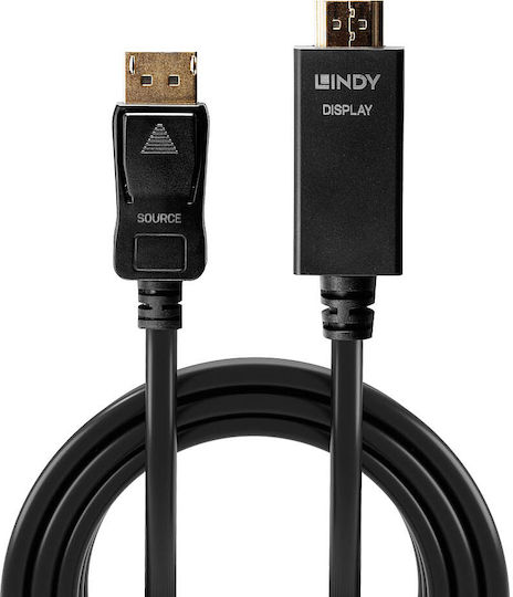 Lindy Cable DisplayPort male - HDMI male 2m Black (36922)