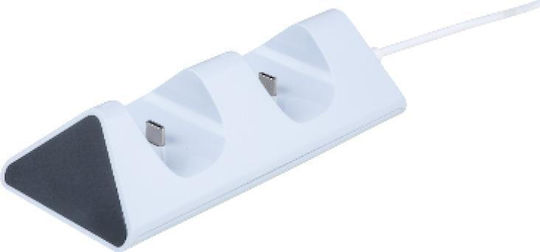 Nacon USB Charging Stand Βάση Φόρτισης για 2 χειριστήρια PS5 Λευκή 900005