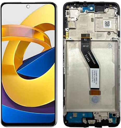 O ecran cu Mecanism Tactil și Cadru pentru Poco M4 Pro 5G (Negru)