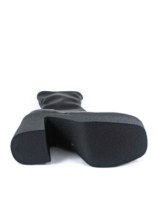 Leder Stiefeletten Damen Schwarz