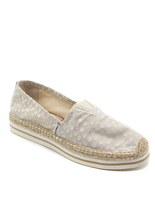 Joy&Mario Women's Fabric Espadrilles Beige