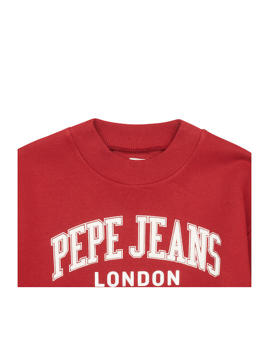 Kids Sweatshirt Cropped Burgundy ELISABETH