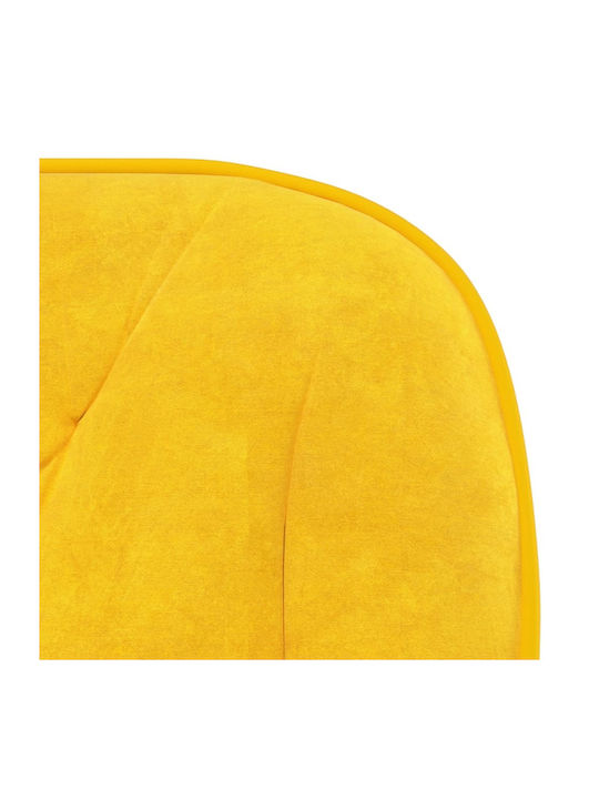 Dining Room Velvet Armchair Yellow 57x61x80cm 2pcs