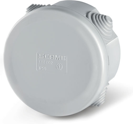Scame Surface Mounted Electrical Box Branching IP55 in Gray Color