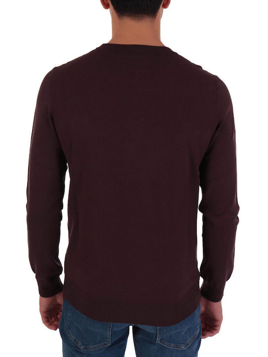 Trussardi Men's Long Sleeve Blouse Burgundy