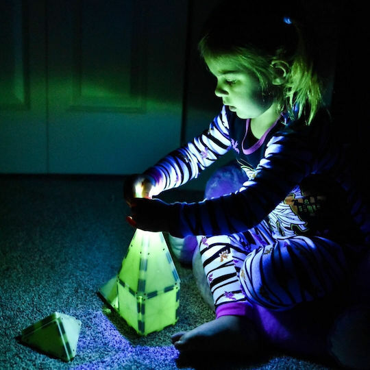 Magna-Tiles Μαγνητικό Παιχνίδι Κατασκευών Solid Glow για Παιδιά 3+ Ετών