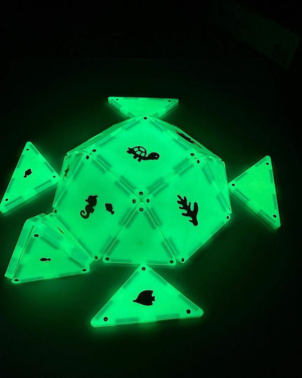 Magna-Tiles Μαγνητικό Παιχνίδι Κατασκευών Solid Glow για Παιδιά 3+ Ετών