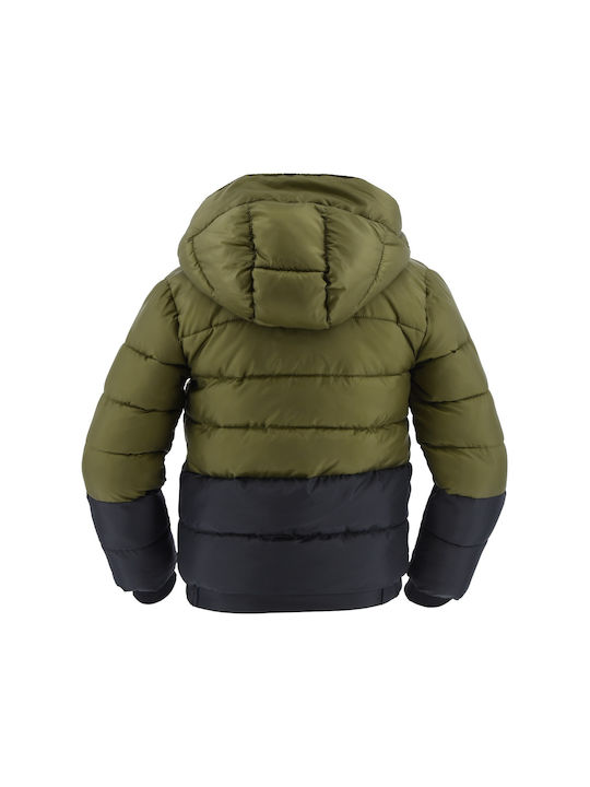 Converse Kids Quilted Jacket short Hooded Green