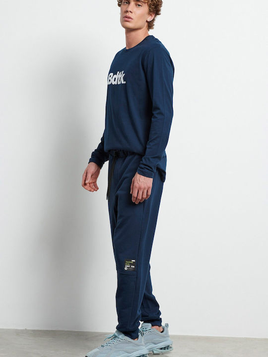 BodyTalk Men's Sweatpants with Rubber Blue