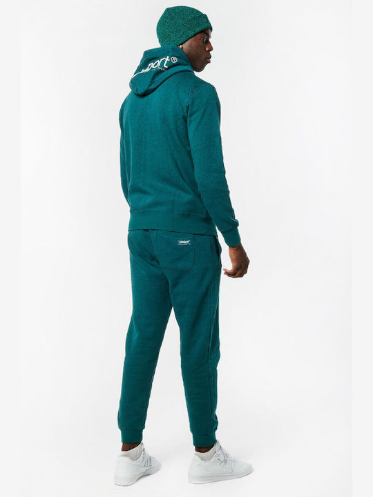 Body Action Men's Fleece Sweatpants with Rubber Green