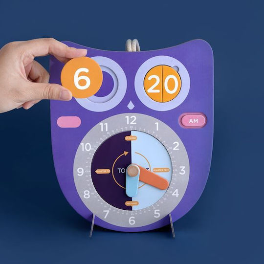 Mieredu Μαθαινω την Ώρα Educational Time Learning Game made of Wood for 3+ years Years Old
