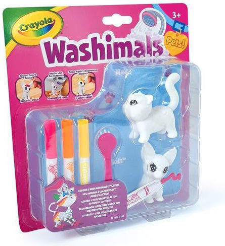 Crayola Ζωγραφική Washimals Γατάκι & Σκυλάκι για Παιδιά 3+ Ετών