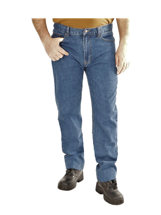 FT168 Men's Denim Trousers Regular Fit Blue