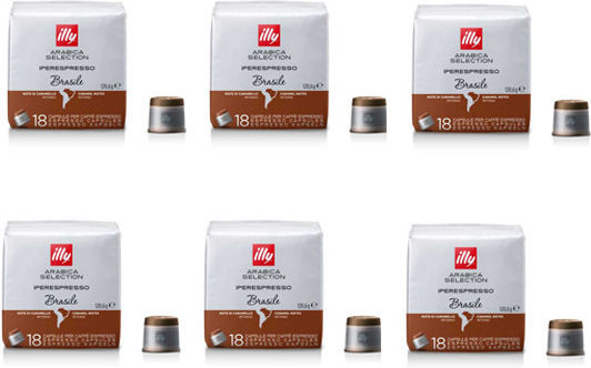 Illy Espresso Iperespresso Brazile Iperespresso Brazile Capsules Compatible with Iperespresso Machine 108 Caps