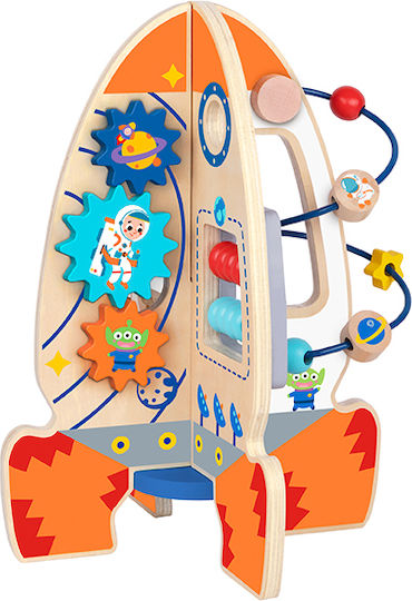 Tooky Toys Лабиринт Ракета за дейности от дърво за 24++ месеца