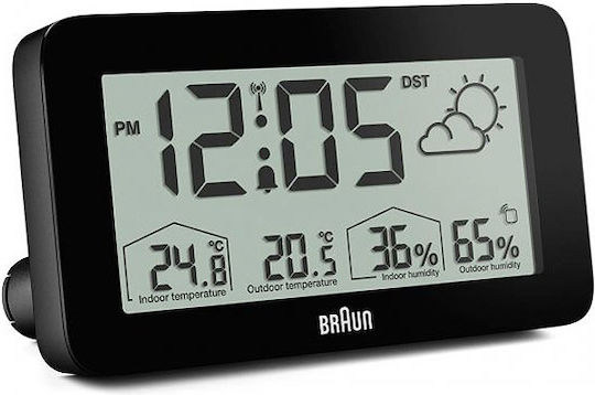 Braun BC 13 Επιτραπέζιο Ψηφιακό Ρολόι με Ξυπνητήρι & Ραδιόφωνο Μαύρο BC13BP-DCF