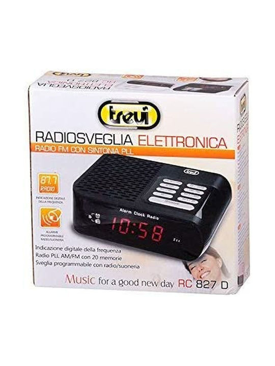 Trevi RC 827 D Επιτραπέζιο Ψηφιακό Ρολόι με Ξυπνητήρι & Ραδιόφωνο 0082701
