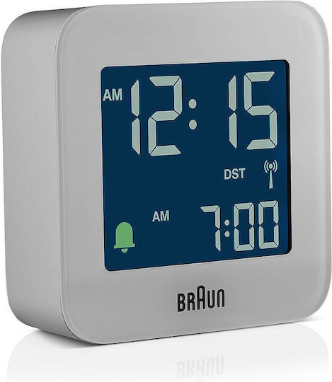 Braun Braun BC 08 Digital Tischuhr mit Wecker und Tischaradio Silber