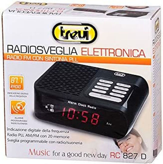 Trevi RC 827 D Επιτραπέζιο Ψηφιακό Ρολόι με Ξυπνητήρι & Ραδιόφωνο 0082700