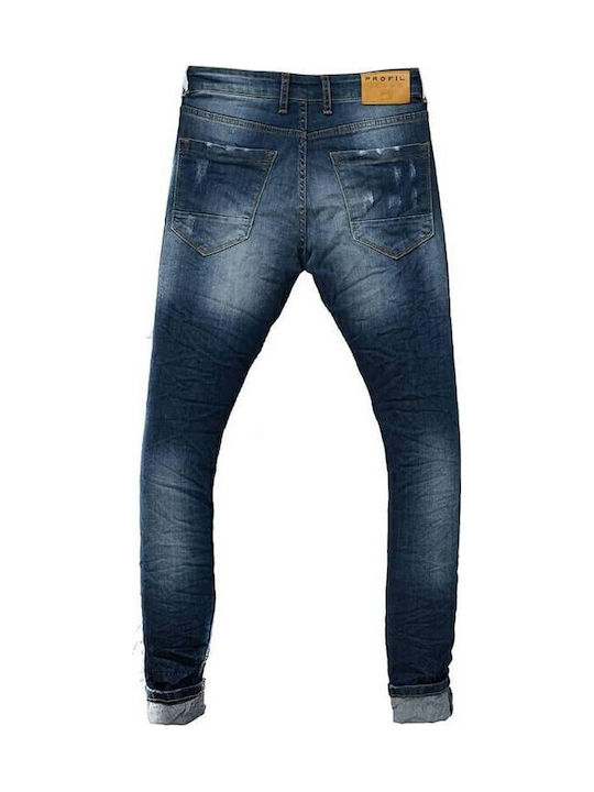 Ανδρικό Παντελόνι Τζιν με Slim Εφαρμογή Μπλε