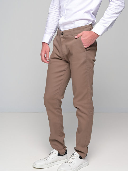 Παντελόνι Chino Ελαστικό σε Κανονική Εφαρμογή Camel