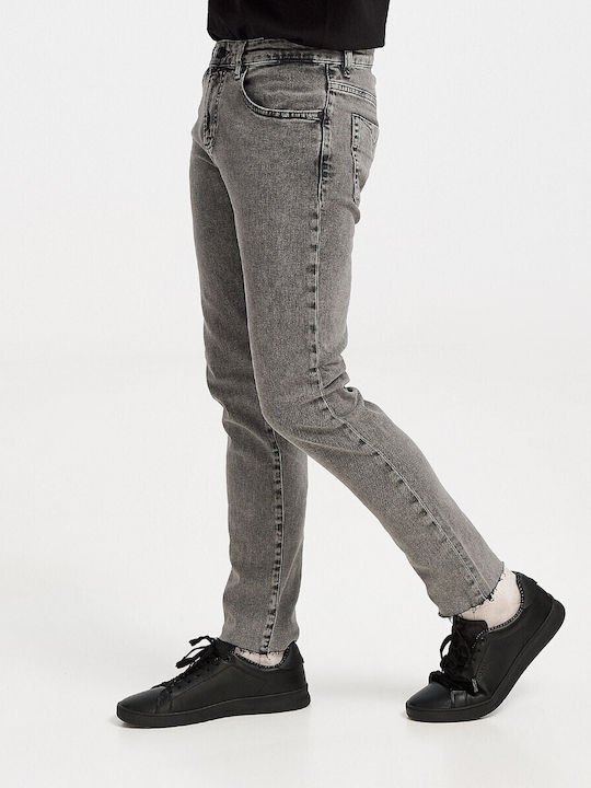 Pantaloni Jeans pentru Bărbați Elastic cu Croială Regular Gri