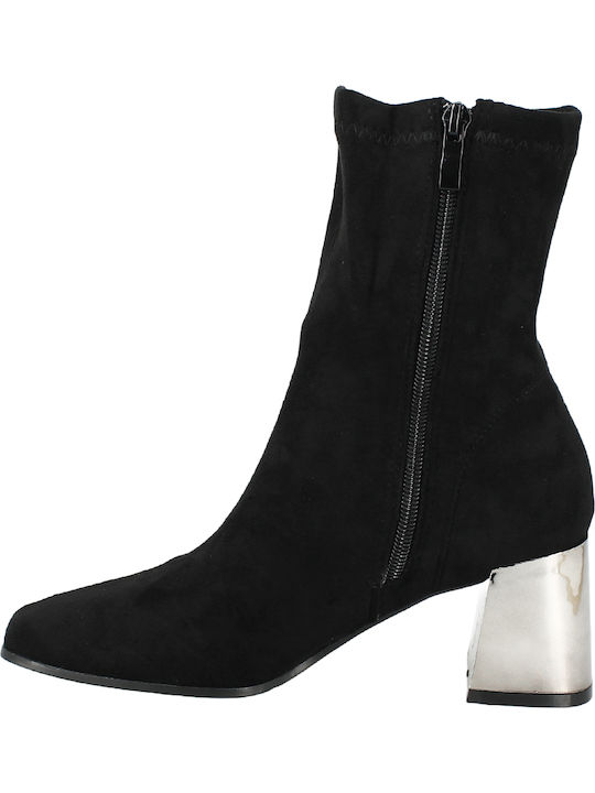 Wildleder Stiefeletten Damen Schwarz
