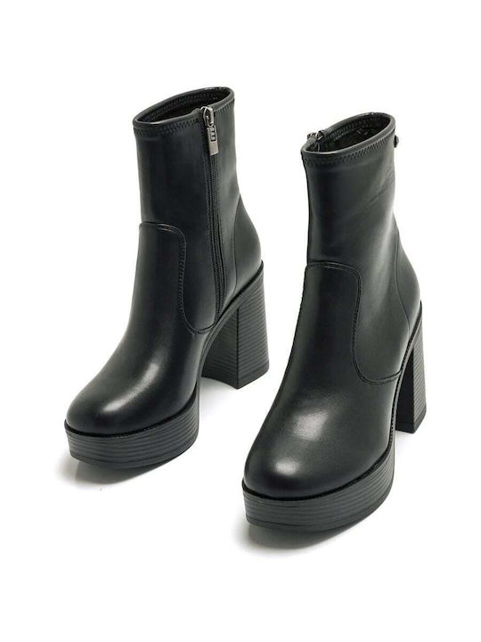 New 67 Women's Ankle Boots with High Heel Black