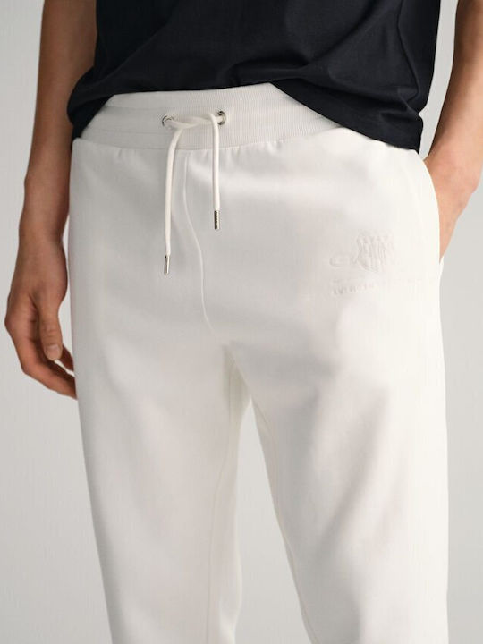 Cargo Sweatpants with Elastic White