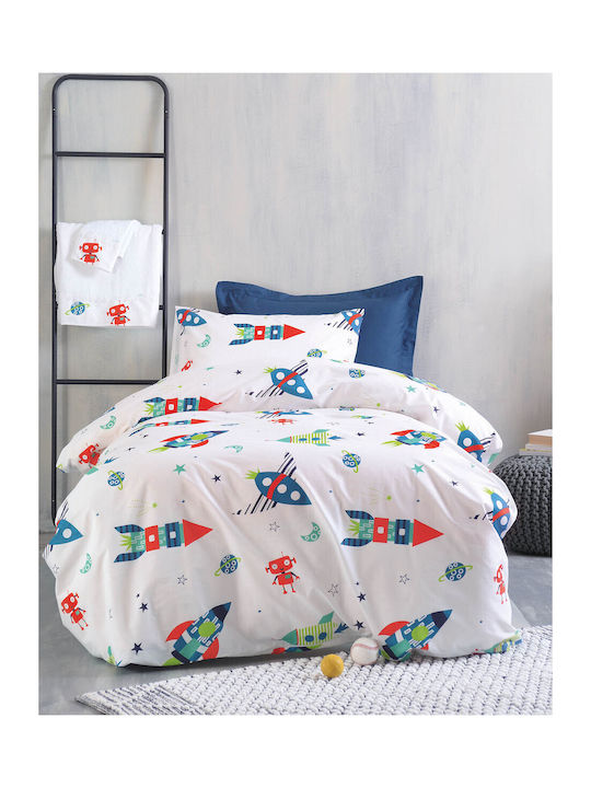Rythmos Astronio Kids Cotton Pillowcase Set 50x70cm White 203-101-2323