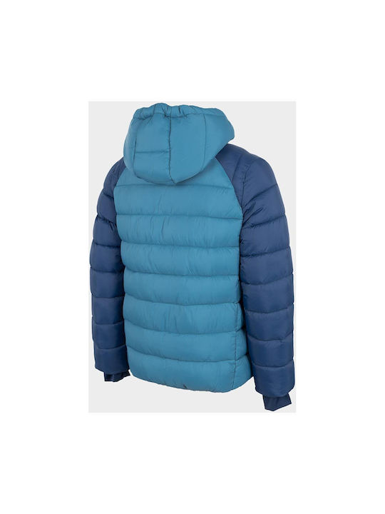 4F Kinderjacke Kurz mit Kapuze Blau